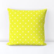 Polka Dotties // White on Yellow