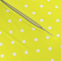 Polka Dotties // White on Yellow