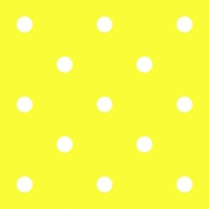 Polka Dotties // White on Yellow