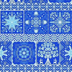 Ukrainian Folk Art // Blue // Small