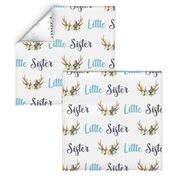 Ivory Blush Floral Little Sister Antlers