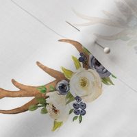 Ivory Blush Floral Little Sister Antlers