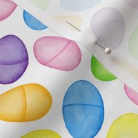 Easter eggs on white