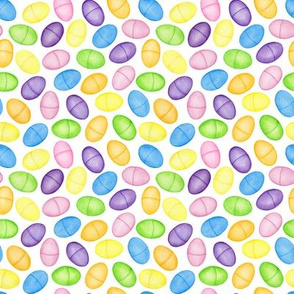 Easter eggs on white small
