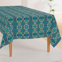 Pysanky Diamond, Teal, Large