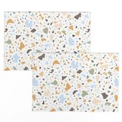 Colorful terrazzo pattern on white