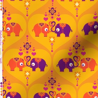 Elephants in Love Saffron