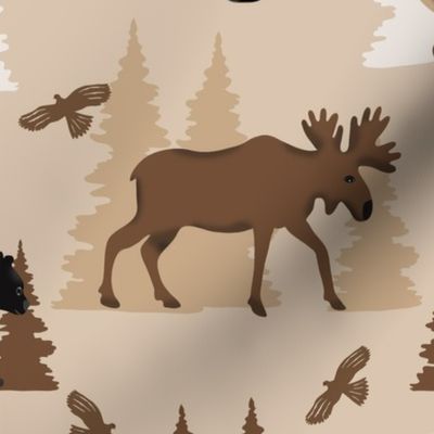 Deer Bear Moose Large
