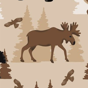 Deer Bear Moose Large