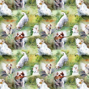 Clumber Spaniel - green theme