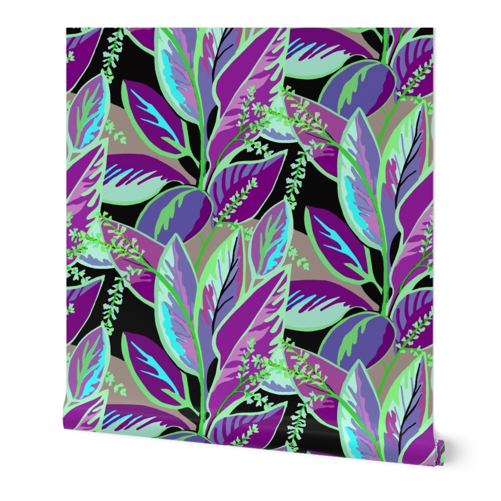 Tropical T-Leaf Bloom-purple