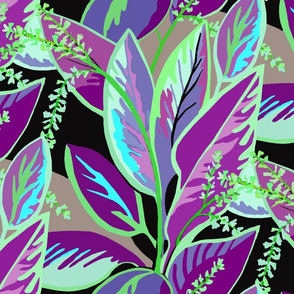 Tropical T-Leaf Bloom-purple