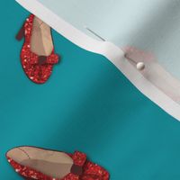 Ruby Red Shoes teal by Mount Vic and Me