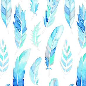 Blue Feathers - larger scale