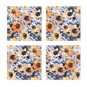 Painted floral Yellow hand painted flowers surface