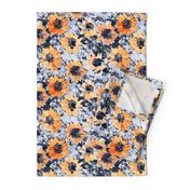 Painted floral Yellow hand painted flowers surface