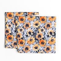 Painted floral Yellow hand painted flowers surface