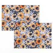 Painted floral Yellow hand painted flowers surface