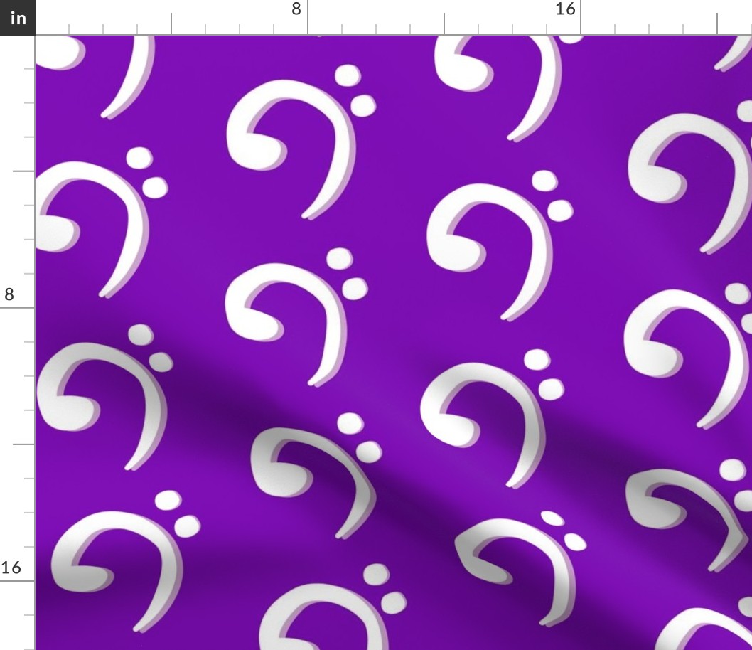 Dark Purple Bass Clef