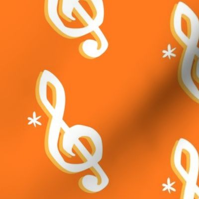 Orange Treble Clef