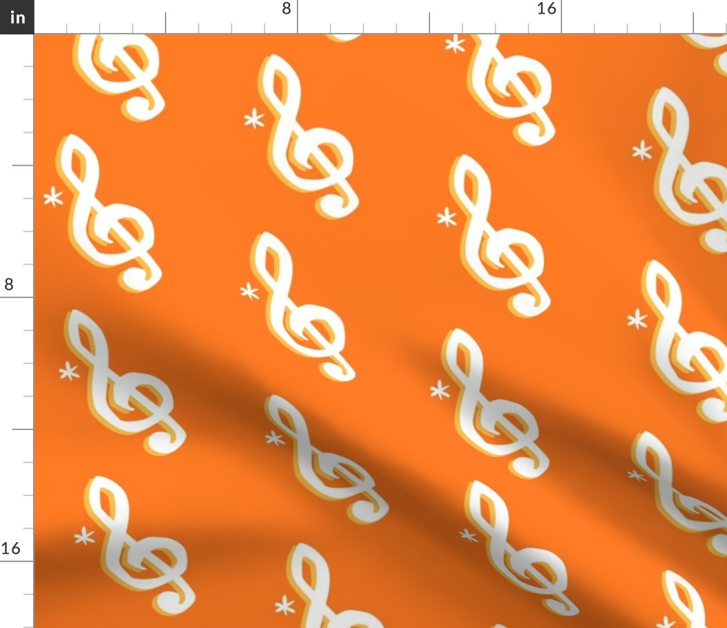 Orange Treble Clef