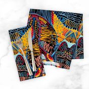 African vibes geometric colorful surface