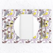 Tropical Lemon Citrus Fruit Flower Pattern