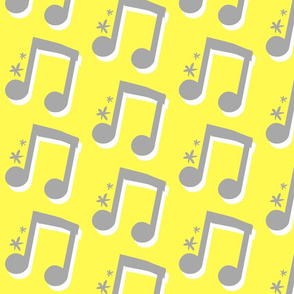 Yellow Music Notes