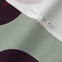 enormous halftone dots - burgundy on pewter grey