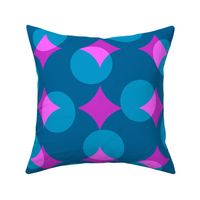enormous halftone dots - turquoise and fuchsia