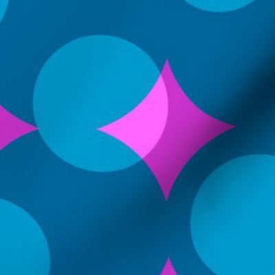 enormous halftone dots - turquoise and fuchsia