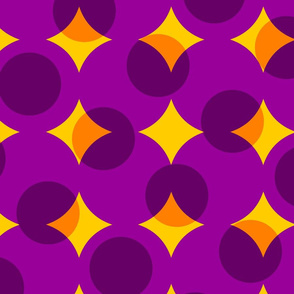 enormous halftone dots - saffron on purple