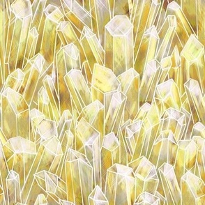 Citrine Quartz Crystal Field