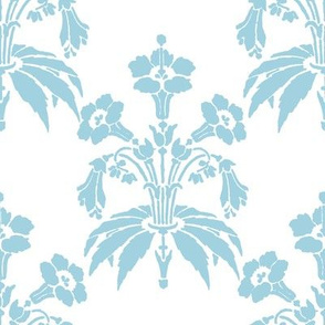 Dorris Damask aqua 1