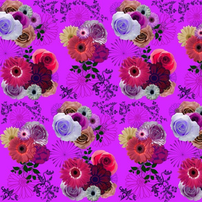 Roses and Daisies Digital Collage