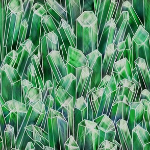 Emerald Quartz Crystal Field