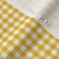 1920s marigold yellow and white gingham, 1/4" squares 