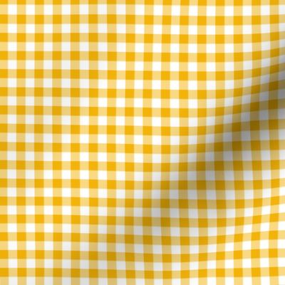 1920s marigold yellow and white gingham, 1/4" squares 