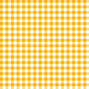 1920s marigold yellow and white gingham, 1/4" squares 