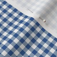 1930s true blue and white gingham, 1/4" squares 