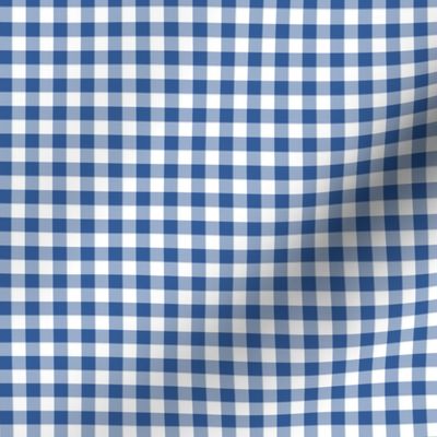 1930s true blue and white gingham, 1/4" squares 