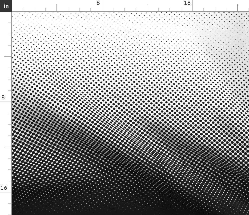 black and white one-yard gradient
