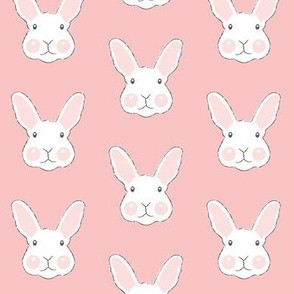 realistic bunnies on pink