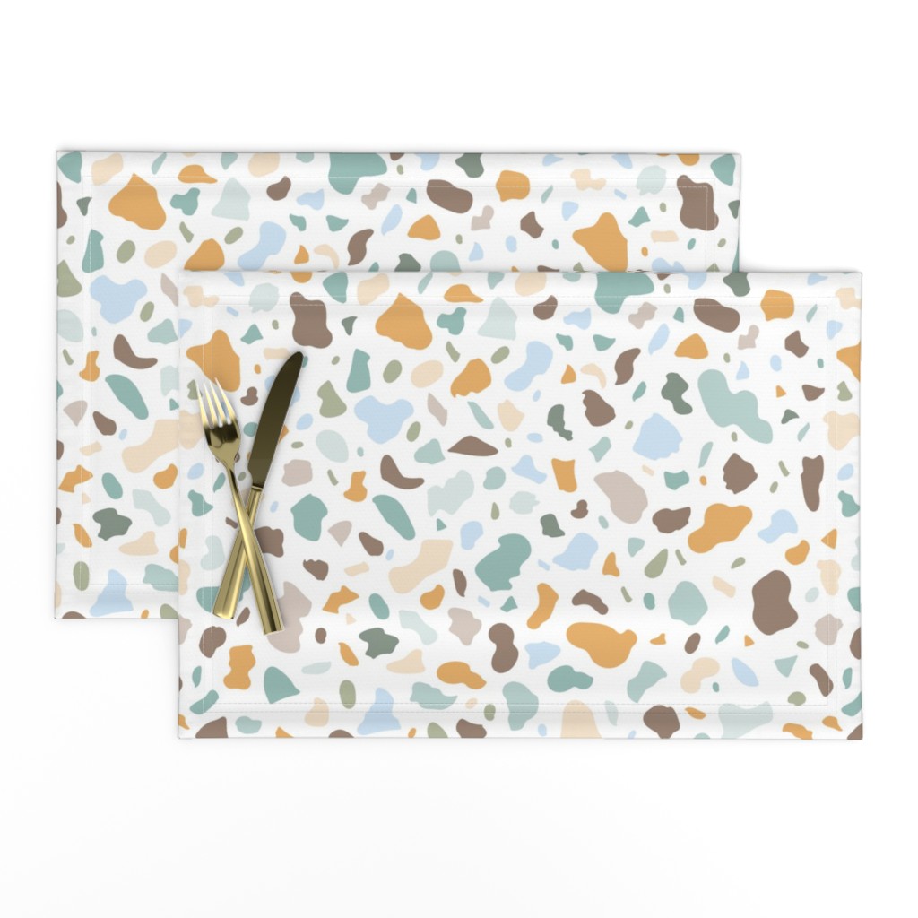 Colorful terrazzo pattern of smooth stones