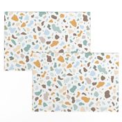 Colorful terrazzo pattern of smooth stones