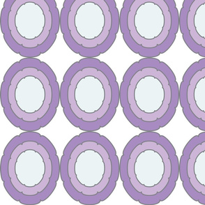 oval frame lavender