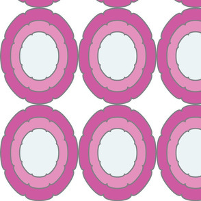 oval frame pink