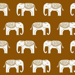 elephants - interior design fabric, home decor fabric, elephants, block print fabric, block printed wallpaper, andrea lauren fabric - ginger
