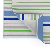 Horizontal Stripes Blue Green Grey