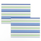 Horizontal Stripes Blue Green Grey